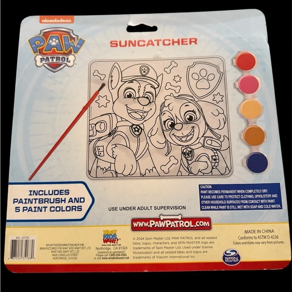 Nickelodeon PAW Patrol Suncatcher Kit - Blue,‎ Red, Pink, Yellow